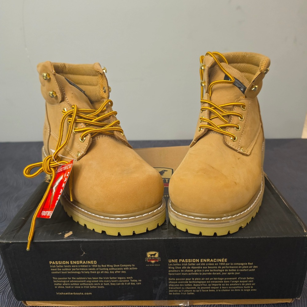 Lehigh Work Boots Men 9.5D Tan Steel Toe Insulated EH Safety 5030